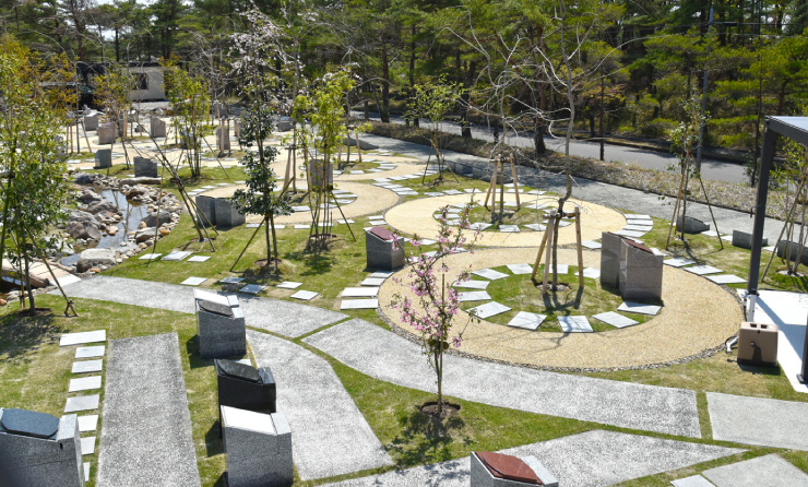 仙台葛岡樹木葬フォレストガーデン園内全体の写真